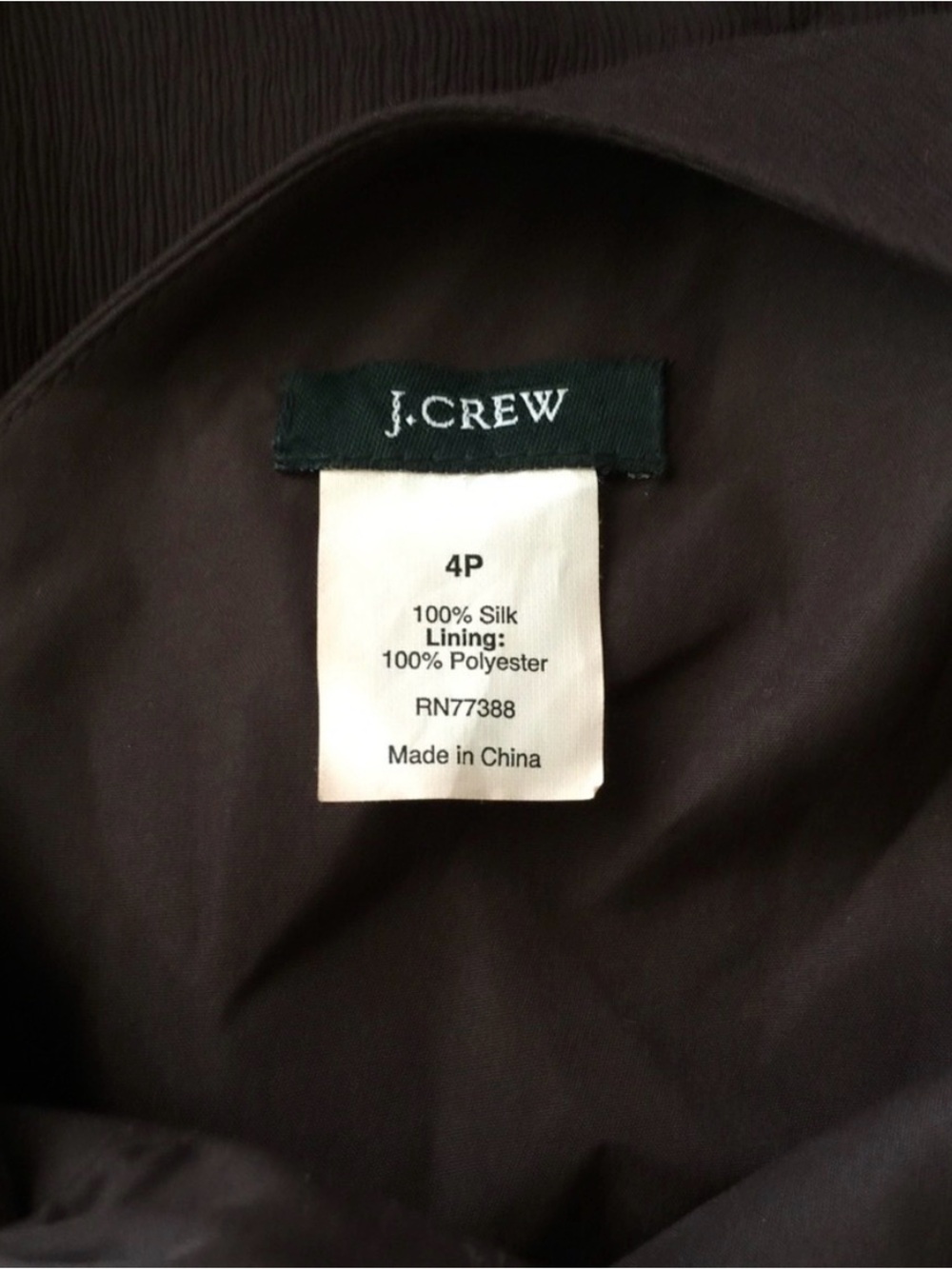 J. Crew Brown Silk Chiffon Sleeveless V Neck Bridesmaid Corset Cocktail Dress 4P - Picture 7 of 7